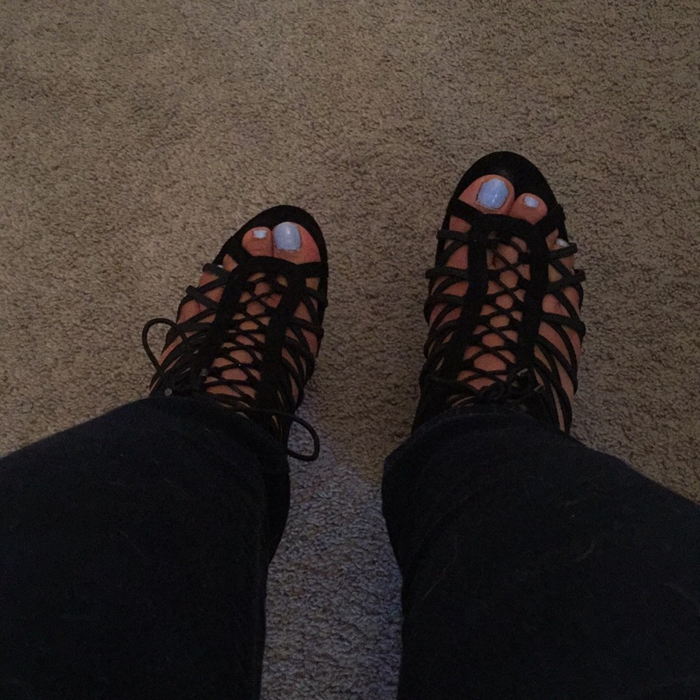 Impo ‘Tia’ Black Lace Up Sandals